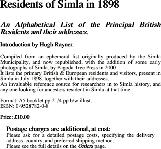 Residents of Simla in 1898